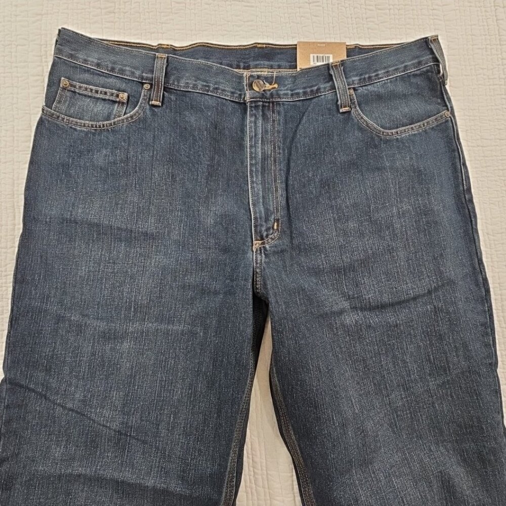Carhartt Holter Jeans Men's 42x32 Relaxed Straight Leg Blue Stretch NWT BD1483-M - Picture 13 of 16